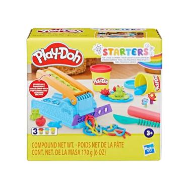 Imagem de Play-Doh Massinha de Modelar Infantil, Kit Inicial Fábrica Divertida, conjunto de massinha com acessórios e 2 potes de massa de modelar, presente para crianças acima de 3 anos