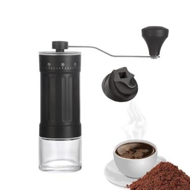 Imagem de Moedor de café manual com rebarba | Moedor manual de grãos de café com escova de limpeza | Moedor manual de máquina de café, moedor de café cônico para gotejamento de café, , cerveja turca