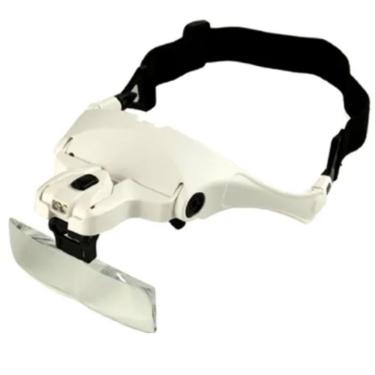 Imagem de Lupa Cabeça Oculos Com Led 5 Lentes Profissional Estética