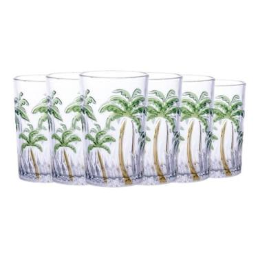 Imagem de Jogo 6 Copos Palm Tree 350ml - Genérico