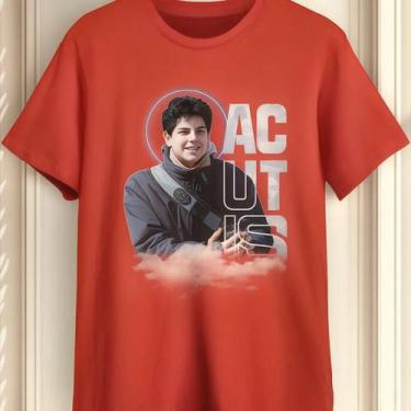 Imagem de Camisa Camiseta Unissex Santo Carlo Acutis Cristã Religiosa Religião C