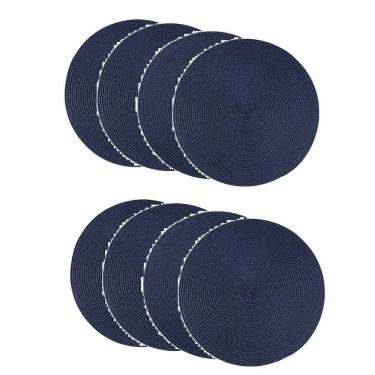 Imagem de Jogo Americano Redondo 8 Unidades -  Azul Marinho