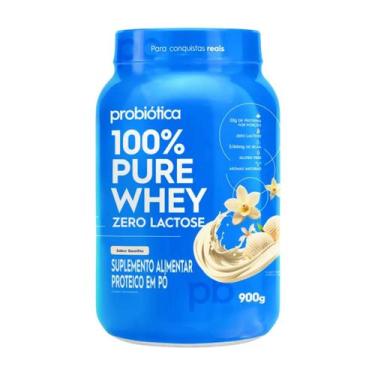 Imagem de Whey Protein 100 Pure Zero Lactose 900G Probiótica, Baunilha