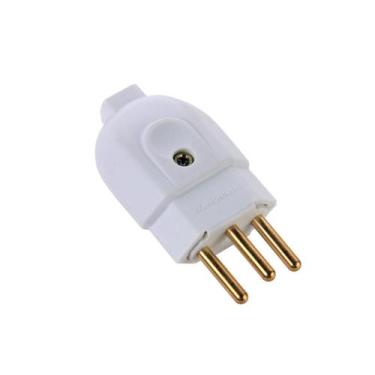 Imagem de Kit 2 Plugue Macho 2P+T 10 A 250 V Tramontina Branco