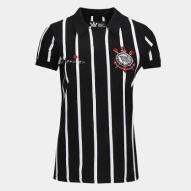 Imagem de Camiseta Corinthians Polo Retrô Japão Feminina - Oficial-Feminino