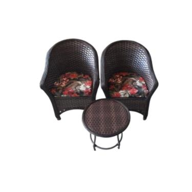 Imagem de Kit 2 Poltronas E Mesinha De Centro Fibra Sintética