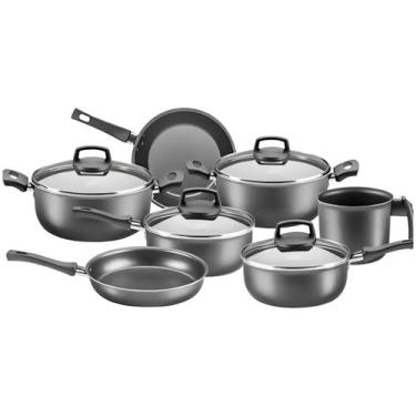 Imagem de Conjunto Jogo de Panelas Antiaderente Safira Cristal Grafite Com Cabo 