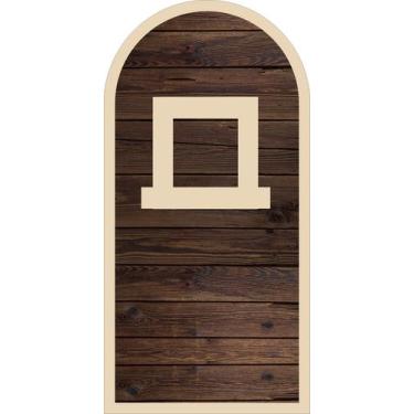 Imagem de Painel Romano Tecido Veste Fácil Janela Celeiro Madeira Escura  100x20