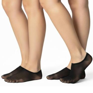 Imagem de Kit 2 Pares Meias Sapatilha Feminina Daniela Fio 40 Social Poliamida, 