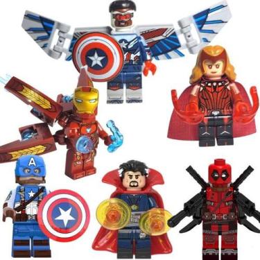 Imagem de MARVEL Herois Avengers Melhor coleçao 6 bonecos blocos de montar LetsG