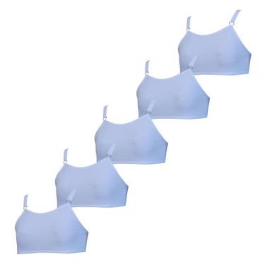 Imagem de Kit 5 Sutiã Infantil Juvenil Algodão Sem Bojo Tamanho:MCor:Branco - OP