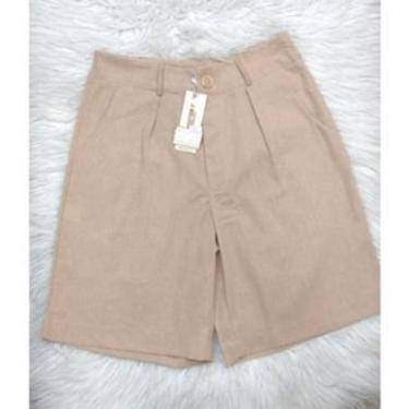 Imagem de WWZ FASHION Bermuda de Linho Com Cinto Feminina 135 Tendência 2024, Ma