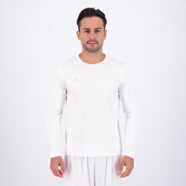 Imagem de Camiseta Topper Regular Fit UV50 Manga Longa Branca, M