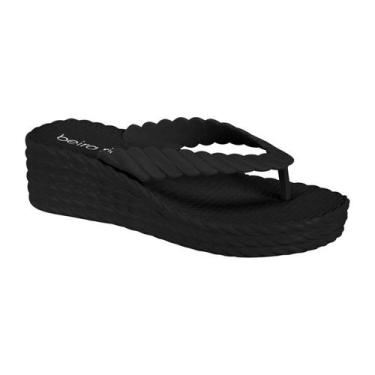 Imagem de Sandália Tira Pronta PVC Beira Rio Feminina Confortável, Preto pvc, 37