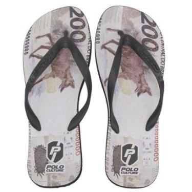 Imagem de Chinelo de Dedo Masculino Borracha Estampa Dinheiro Praia-Masculino