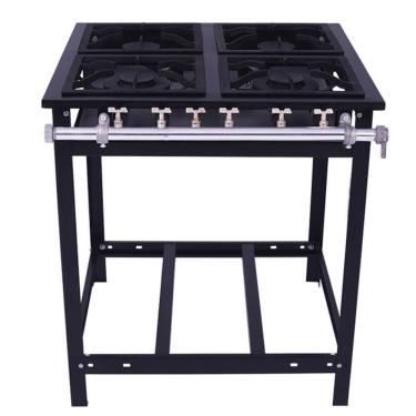 Imagem de Fogão Industrial A Gás Venâncio 4 Bocas - 2 Simples E 2 Duplas 30x30 Parede E4 14904