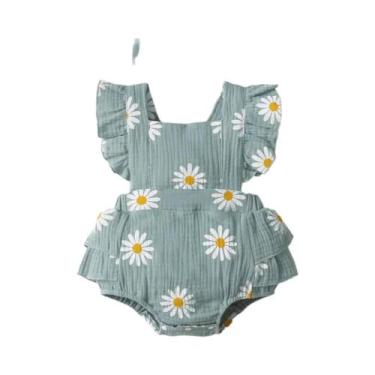 Imagem de Macacão Bebê Menina - Body Sem Mangas com Babado - Verão, 9-12 meses, 