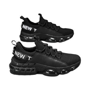 Imagem de Tênis Casuais Masculinos Confortáveis De Cano Baixo Com Cadarço E Bico