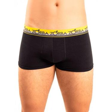 Imagem de Cueca Boxer Zorba 0870 Masculina Color Algodão T. P/GG, G, 44, Preto, 