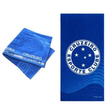 Imagem de Kit 2 Toalhas de Banho Aveludada e Jacquard Time do Cruzeiro Azul Buet