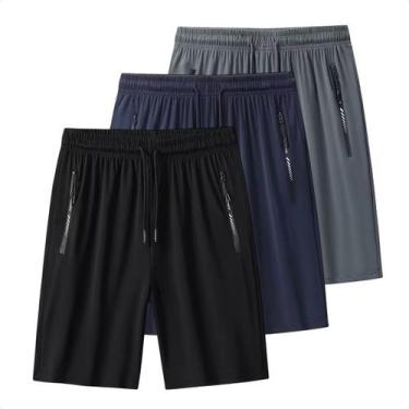 Imagem de Kit 3 Bermudas Masculina Treino Verão Com Bolsos Musculação - WEBMS, P