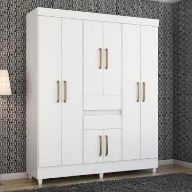 Imagem de Guarda Roupa Casal 8 Portas Munique Demóbile Branco Branco