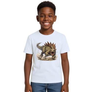 Imagem de Camiseta Dinossauro Estegossauro Estampa Personalizada - Use P4, Branc