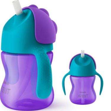 Imagem de Garrafinha Copo Infantil 200ml Com Canudo Philips Avent 9m