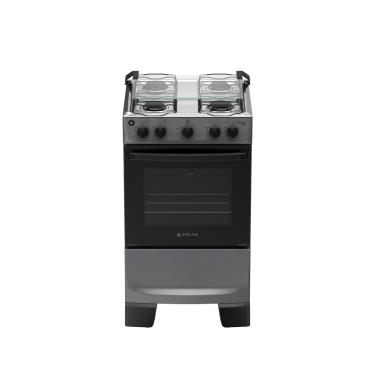 Imagem de Fogão 4 Bocas Atlas Mônaco Plus Automático Mesa Inox Titanium Bivolt