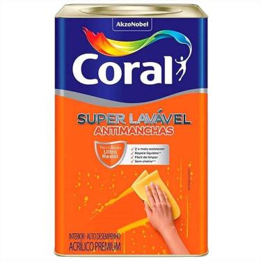 Imagem de Tinta Acrílica Premium Super Lavável Antimanchas Branco 18 Litros - 5273334A - CORAL