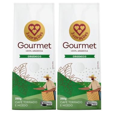 Imagem de 2x Café Torrado E Moído Gourmet 3 Corações Orgânico 250g -, Orgânico