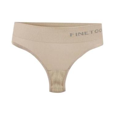 Imagem de Calcinhas Sem Costura Para Mulheres, Tanga Macia De Cintura Média, Tam