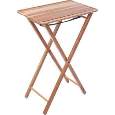 Imagem de Bancada de Madeira Teca para Churrasco Tramontina 58 x 38 cm Natural