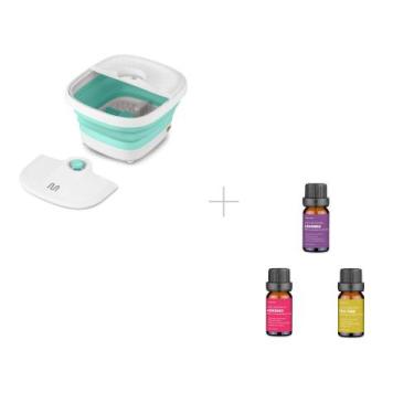 Imagem de Kit Hidromassageador para os pés Foot Spa + 3 Óleos Essenciais Lavanda