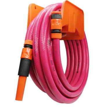 Imagem de 20M mangueira jardim anti torção completo Mazaflex Mazapink