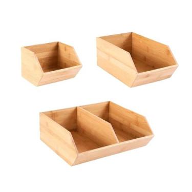 Imagem de Kit de caixas empilháveis Ou 3 peças Linha Keep