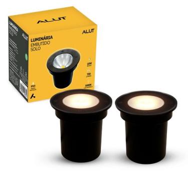 Imagem de Kit 2 Luminaria de Chão Led Solo Embutir 10w 3000k Branco Quente IP65 