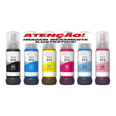 Imagem de Tinta 574 T574 KIT Com 6 Cores L8050 L18050 completo ECO. EP . - SPAK