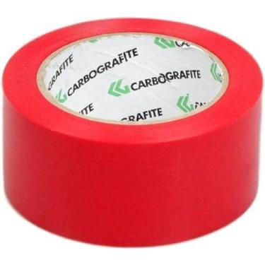 Imagem de Fita Autoadesiva de Demarcação de Solo Vermelha 50mm x 30m - Carbograf