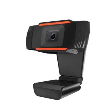 Imagem de Webcam USB para PC 1080p com Microfone, Preto e Laranja - Master