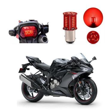 Imagem de Lâmpada Led Freio 2 Polos Sequencial Strobo Moto Ninja ZX 6R 600CC 200