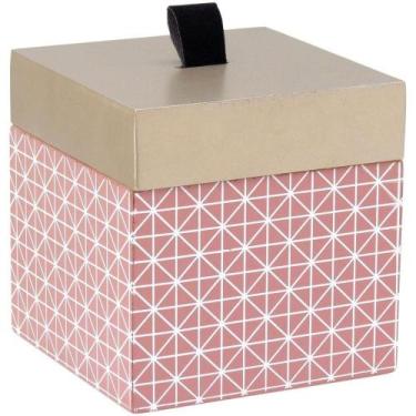 Imagem de Penélope Caixa Organizadora 12X12X12Cm Madeira Rosa - NH