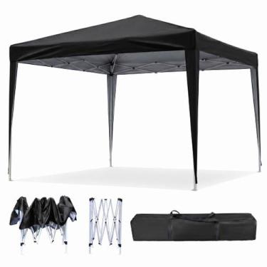 Imagem de Tenda Grande Gazebo Alumínio Dobrável Poliéster Azul Eagle Force Praia