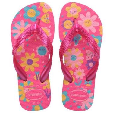 Imagem de Chinelo Havaianas Kids Flores FC - Infantil - Rosa fluxrosa, Rosa flux
