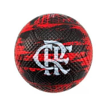 Imagem de Bola de Futebol Flamengo Vermelha e Preta