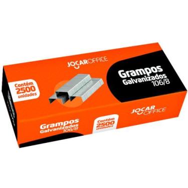 Imagem de Grampos Para Grampeador Galvanizados 106/8 Caixa c/ 2500 Unidades Joca
