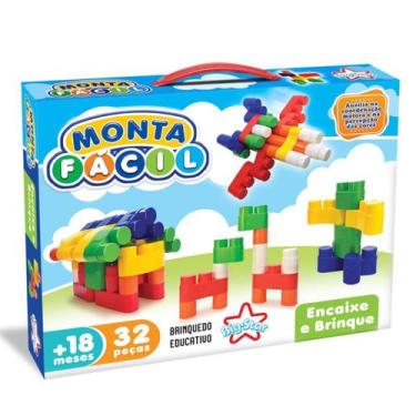 Imagem de Jogos Antigos Brinquedo Blocos de Montar Colorido Infantil - Big Star 