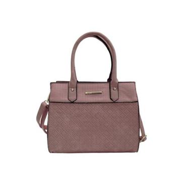 Imagem de Bolsa feminina mão e transversal tote estruturada - Red Flamingo, Rosa