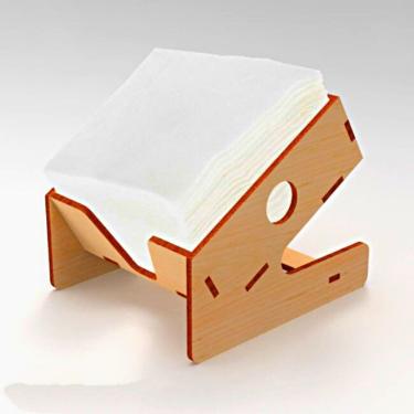 Imagem de Porta Guardanapo em Mdf Cru 3mm Kit 5 Unidades para Mesa de Jantar Montagem Simples Lenobre