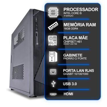 Imagem de Computador Desktop, Intel Core I5 3ª Geração, 16GB RAM, Sem SSD, Conex